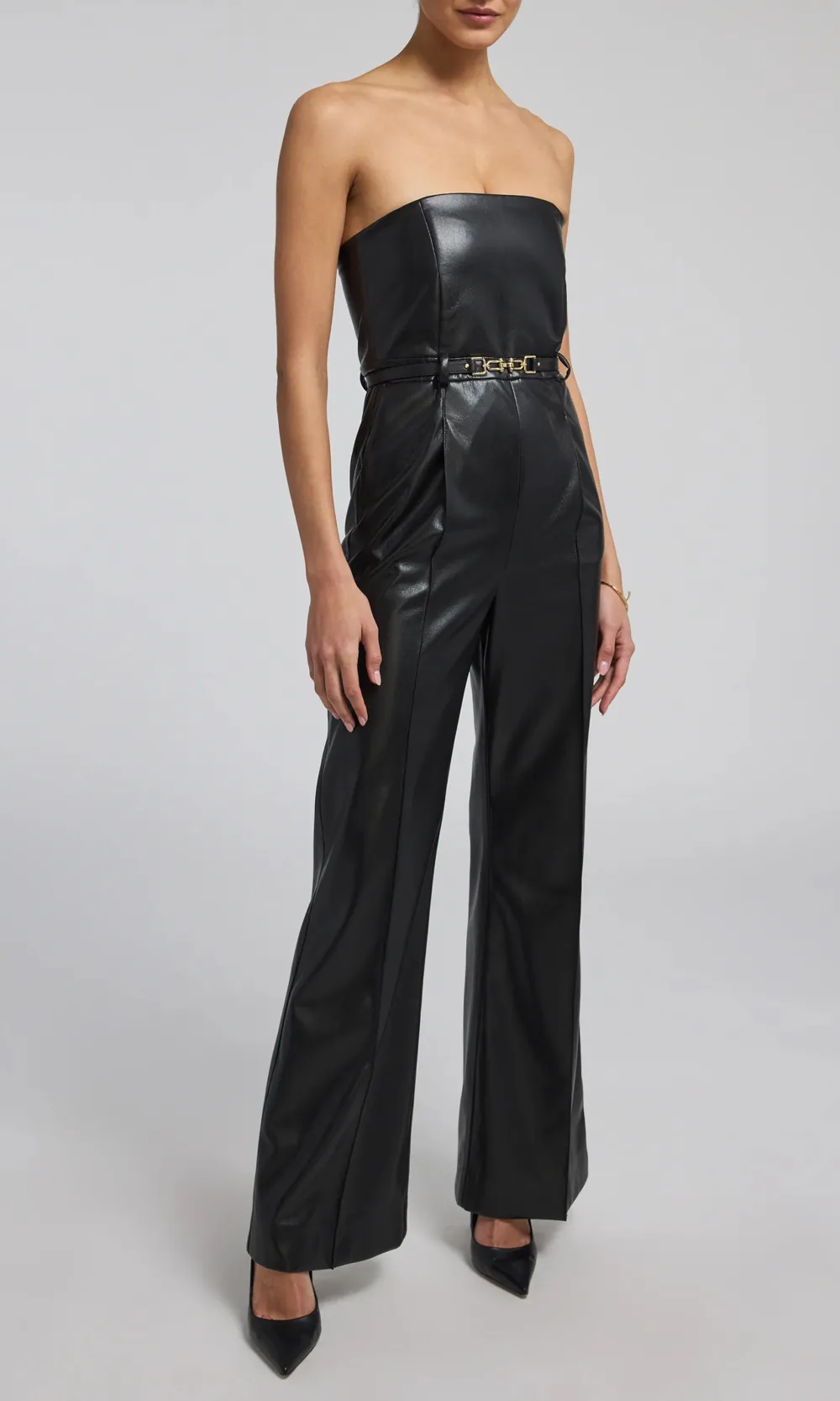 Leather Tube Jumpsuit