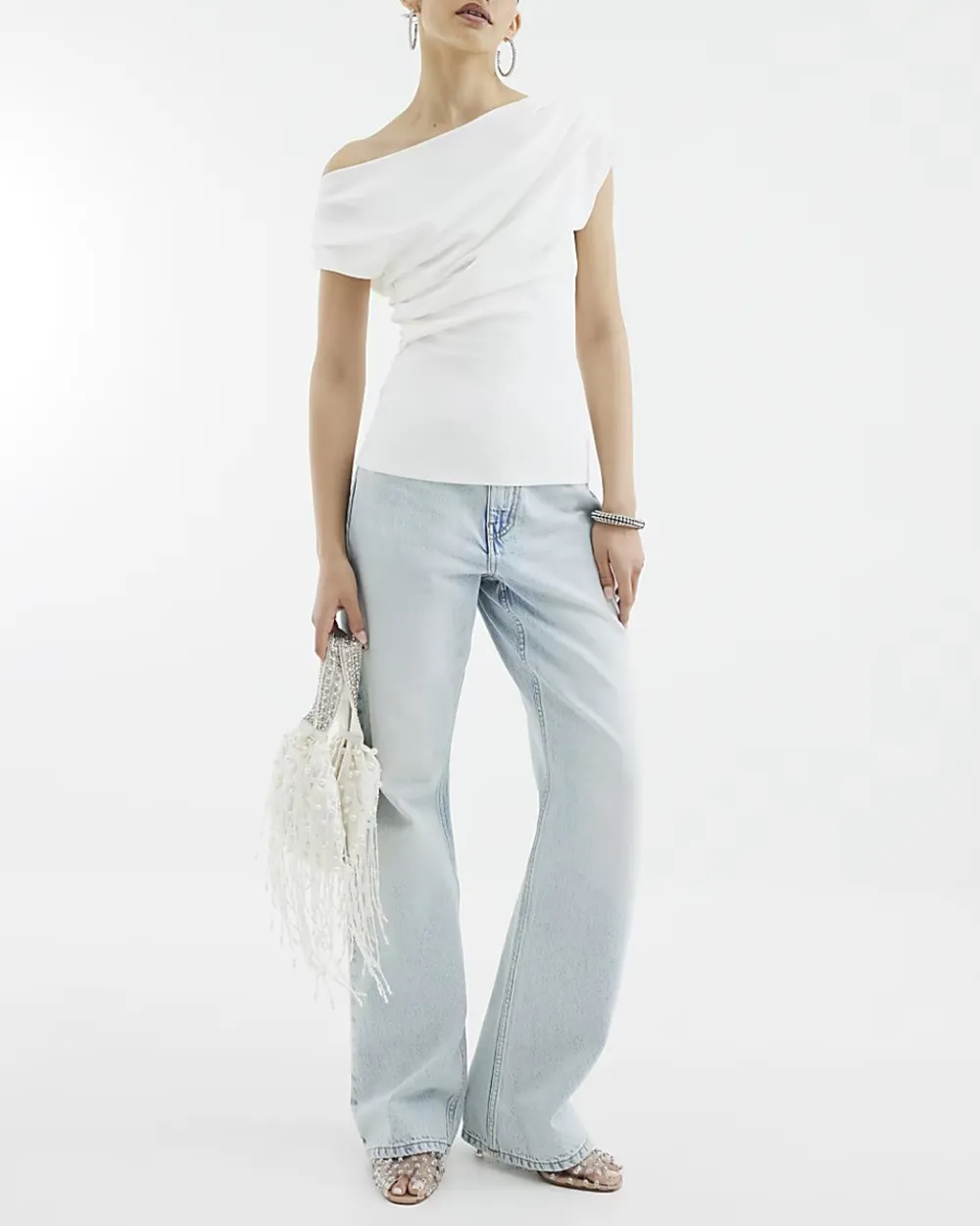 Fashion Design Off-Shoulder Short Sleeves T-Shirts