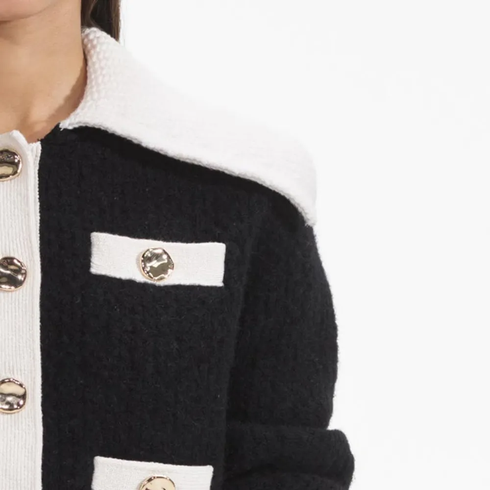 Black Cashmere Blend Cardigan