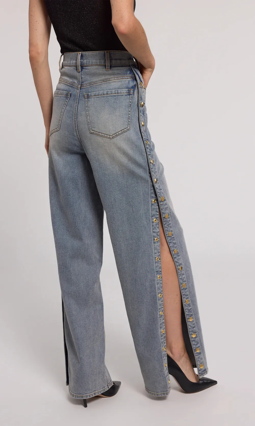 Side Snap Jeans