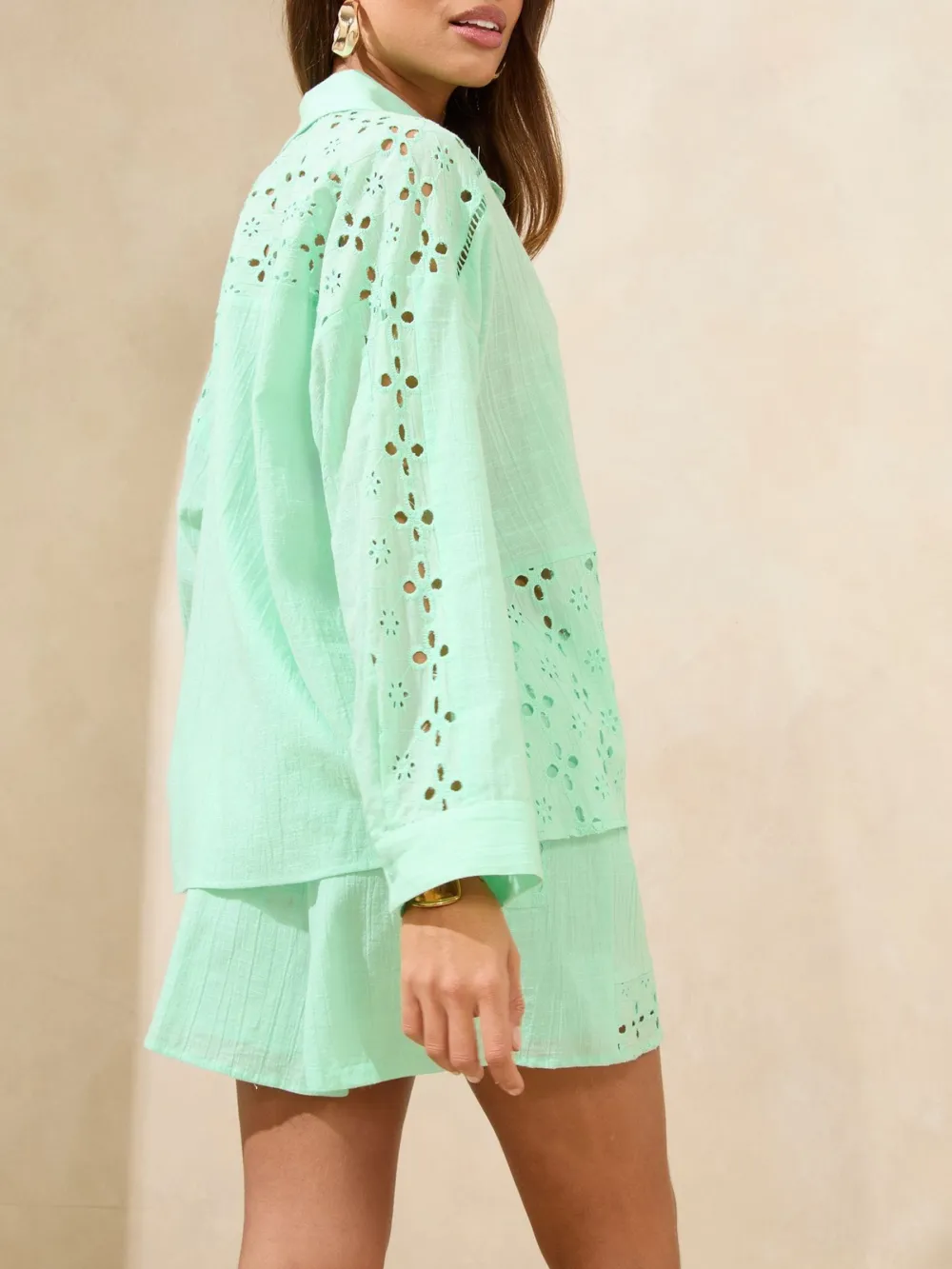 Loose Fit Printed Beach Cotton Shirt