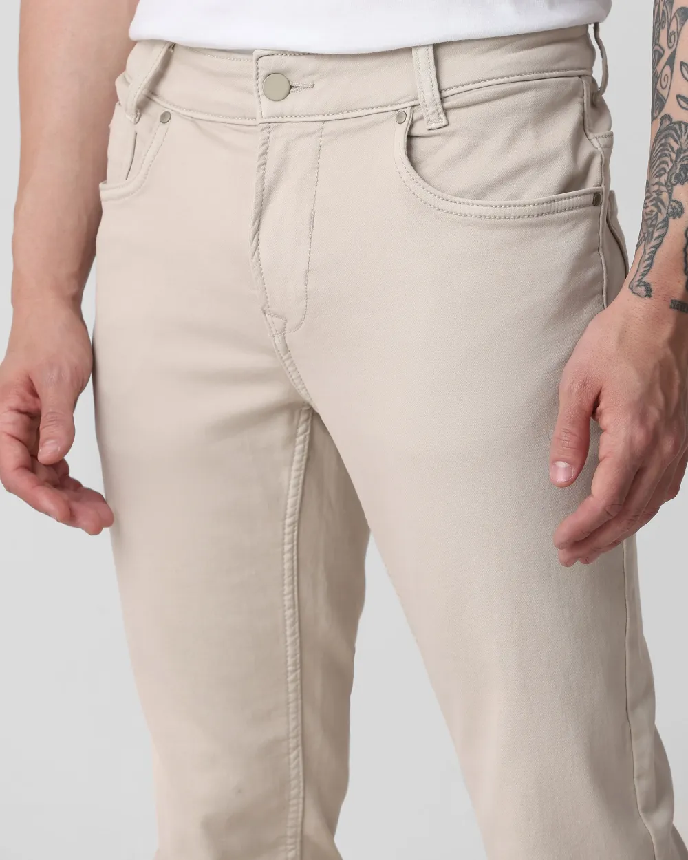 Classic Versatile And Comfortable Straight Stone Jeans