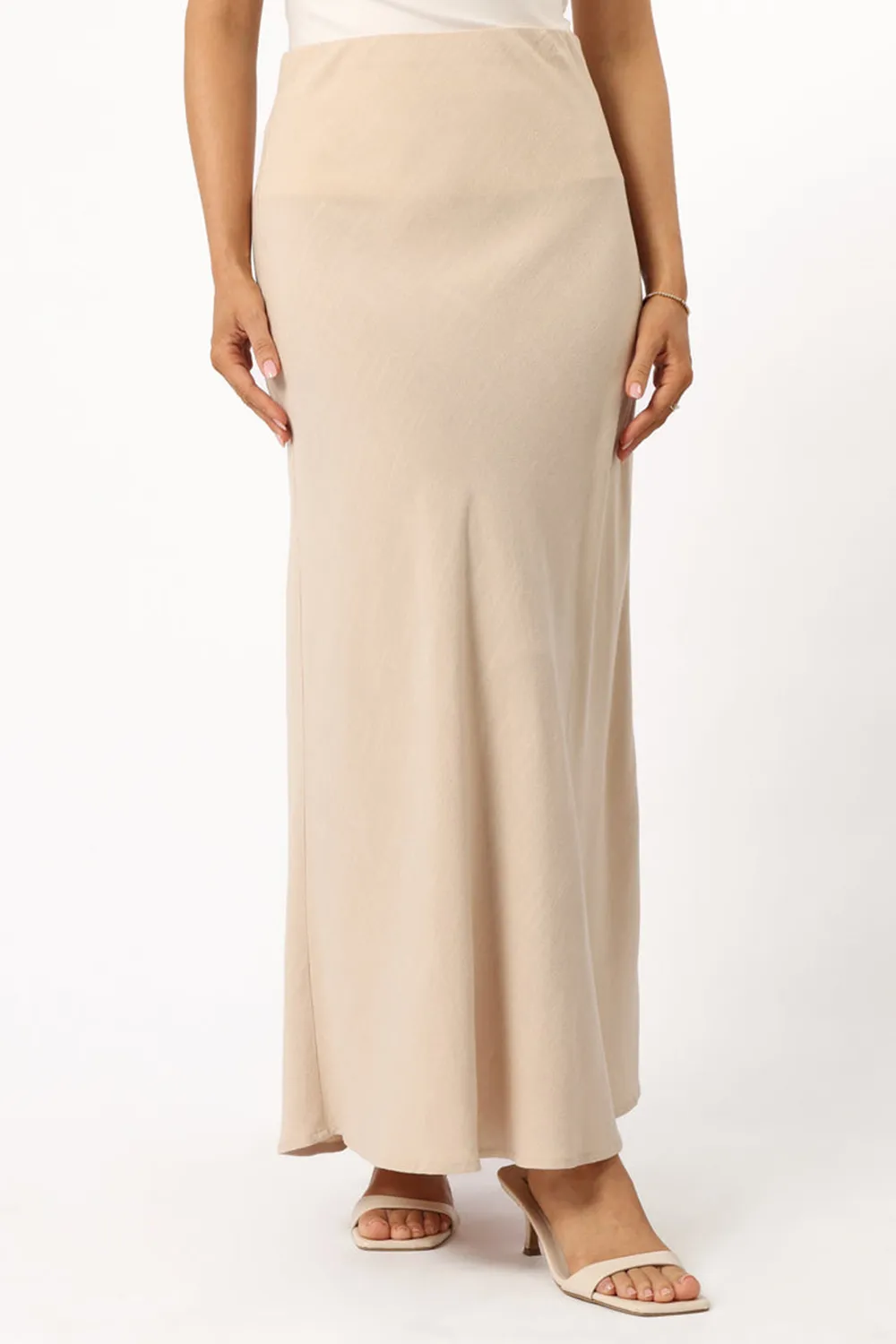 LEISURE MIDI WRAP OVER SKIRT