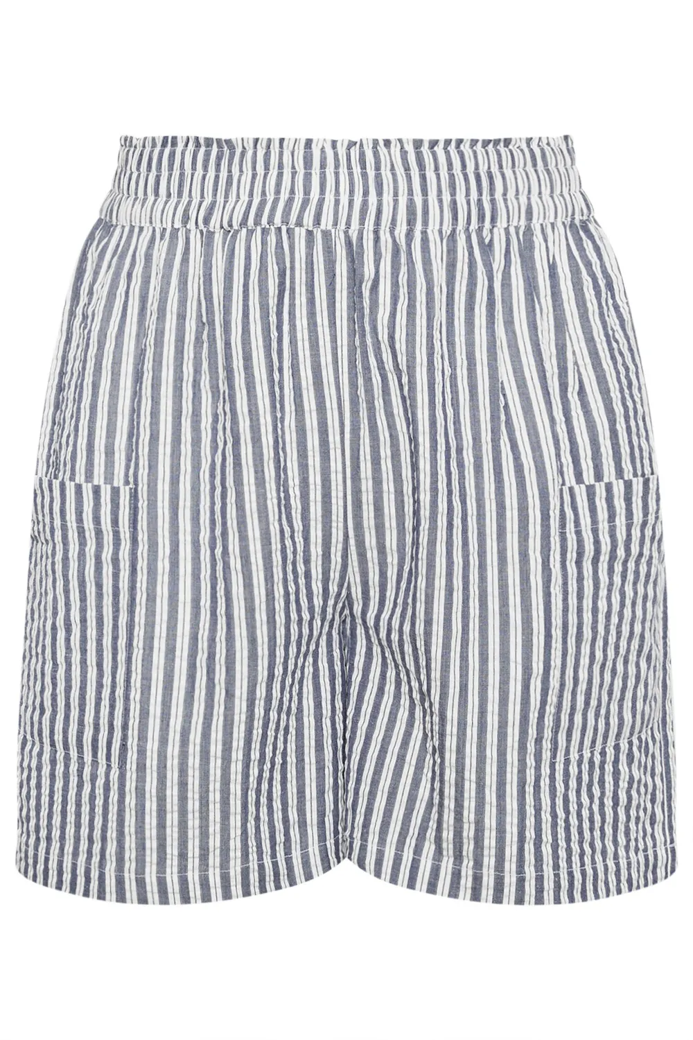 YOURS Curve Blue Striped Shorts