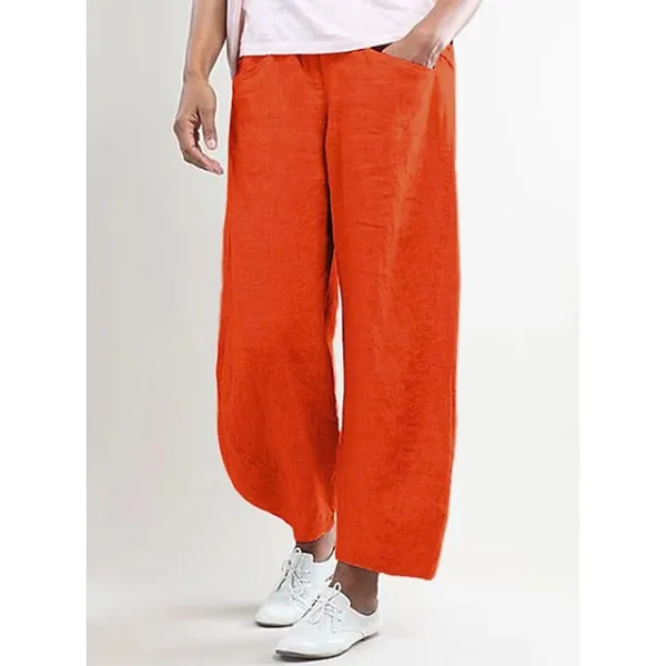 Women's High Waist Yoga Pants Wide Leg Side Pockets Baggy Bottoms Quick Dry Solid Color Green Pink Grey Yoga Fitness Gym Workout Summer Sports Activewear Micro-elastic Athletic