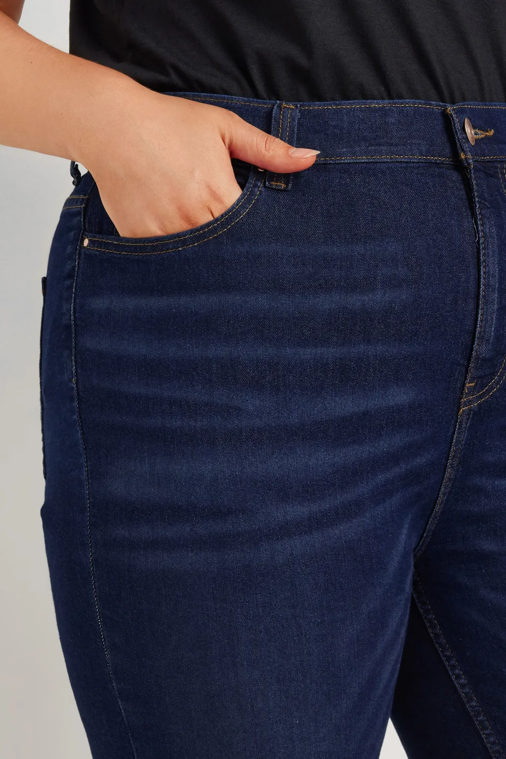 YOURS Curve Mid Blue Straight Leg RUBY Jeans