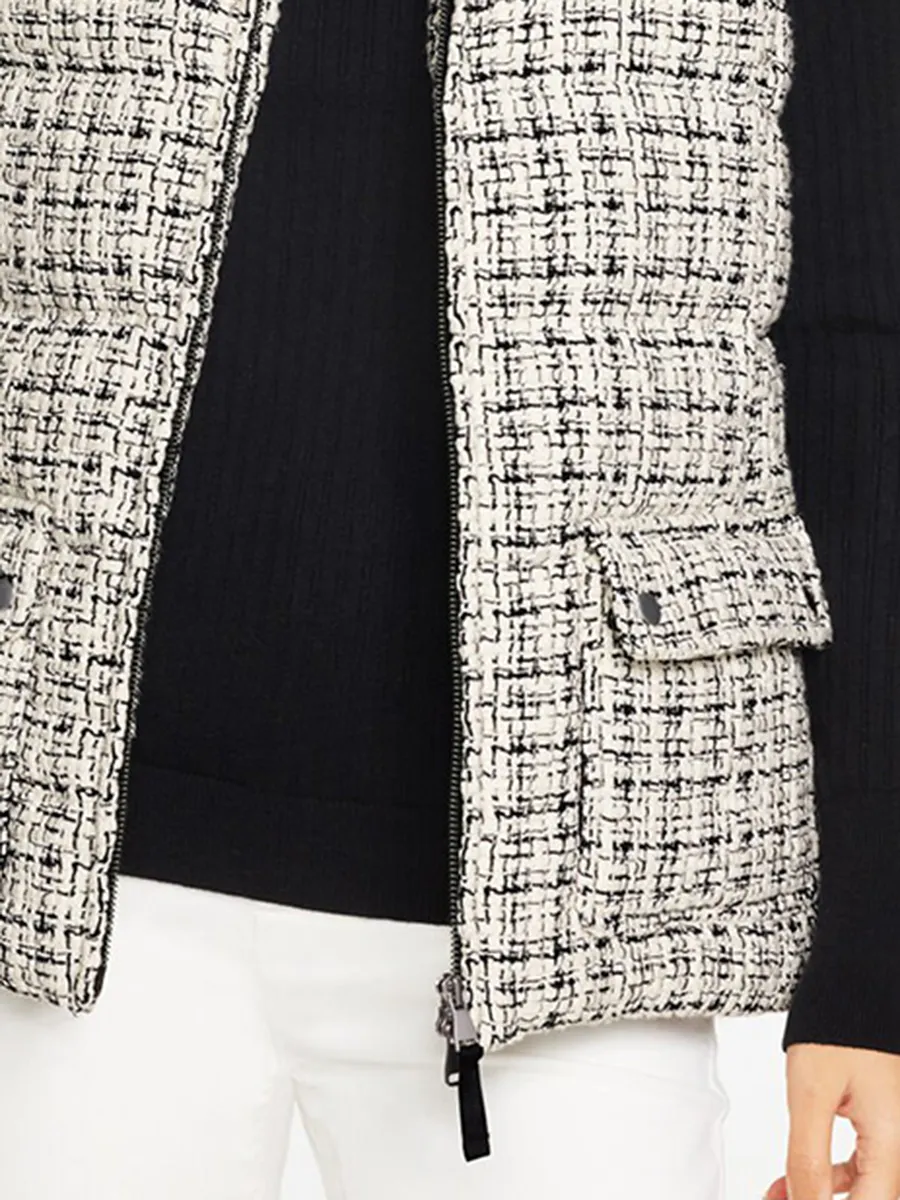 Women's Unique Knitted Down Jacket Made Of Pure Cotton