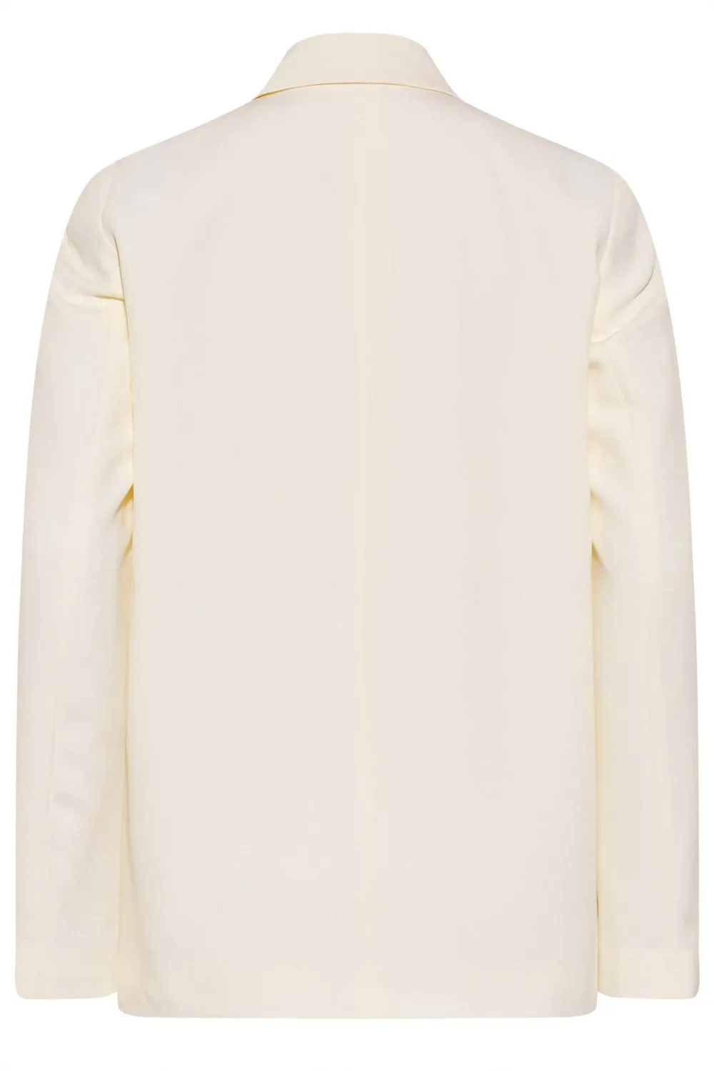 LTS Tall Ivory White Double Breasted Blazer