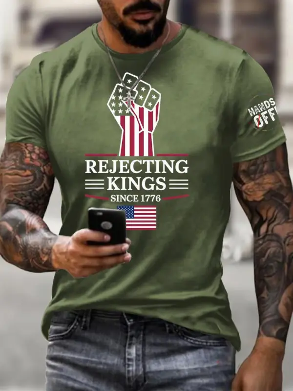 Men's Fashion Casual American Kingless Short-Sleeved T-Shirt