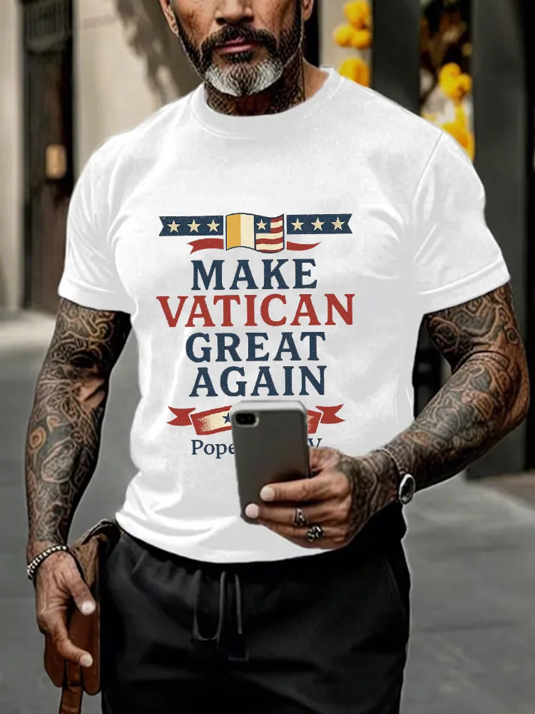 Men'S Make Vatican Great Again Pope Leo Xiv 8th May 2025 Printed T-Shirt