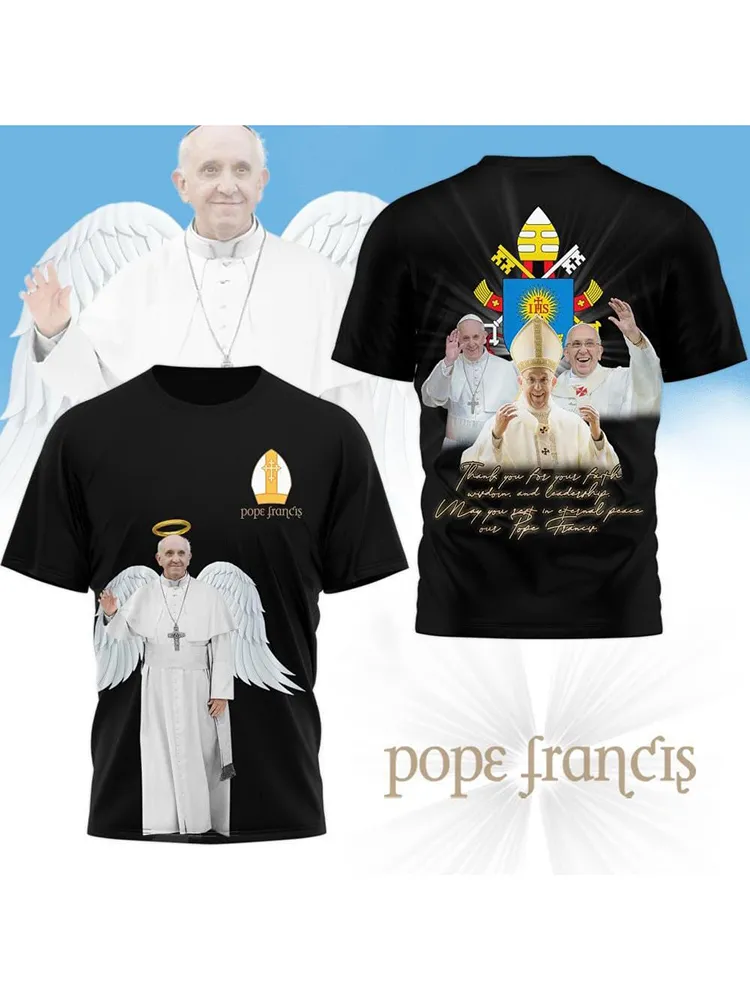 Men's Thank You For Your Faith Print Short Sleeve Round Neck Cotton T-Shirt