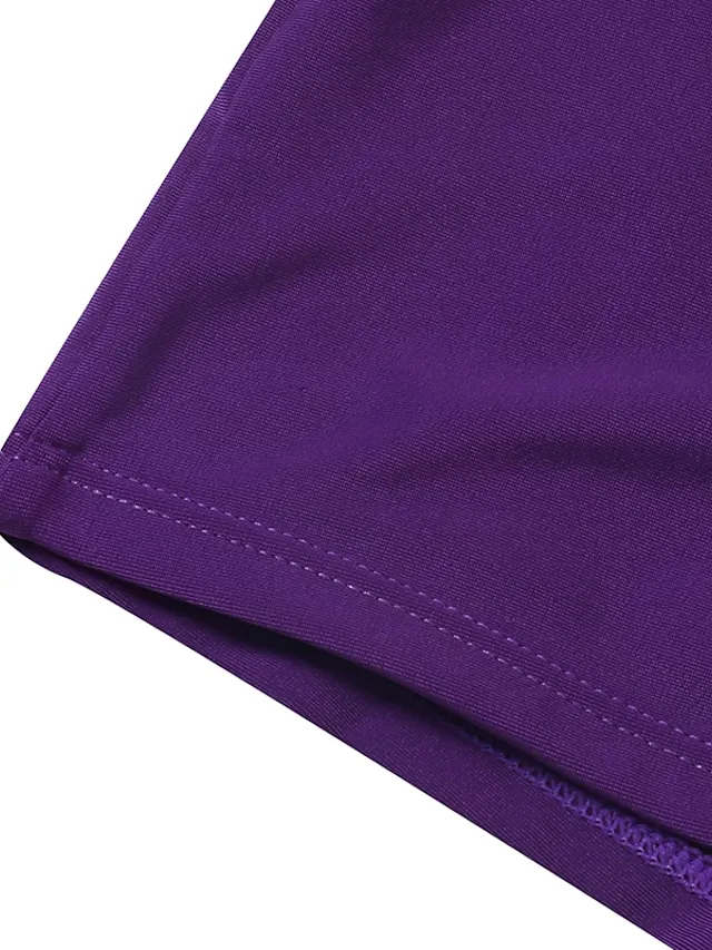 Women's Swimwear Tankini Swim Dress 2 Piece Plus Size Swimsuit 2 Piece Modest Swimwear Open Back Printing for Big Busts Leaf Floral Navy Blue Purple Green Padded V Wire Bathing Suits New Vacation Cute