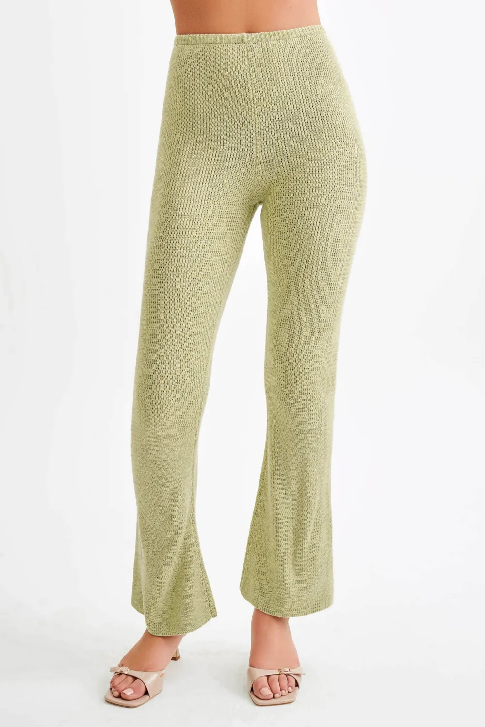 Casual Style Straight Leg Knit Pant