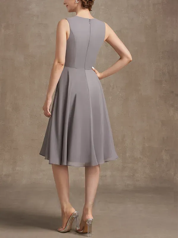 Round Neck Sleeveless Dress Top Set