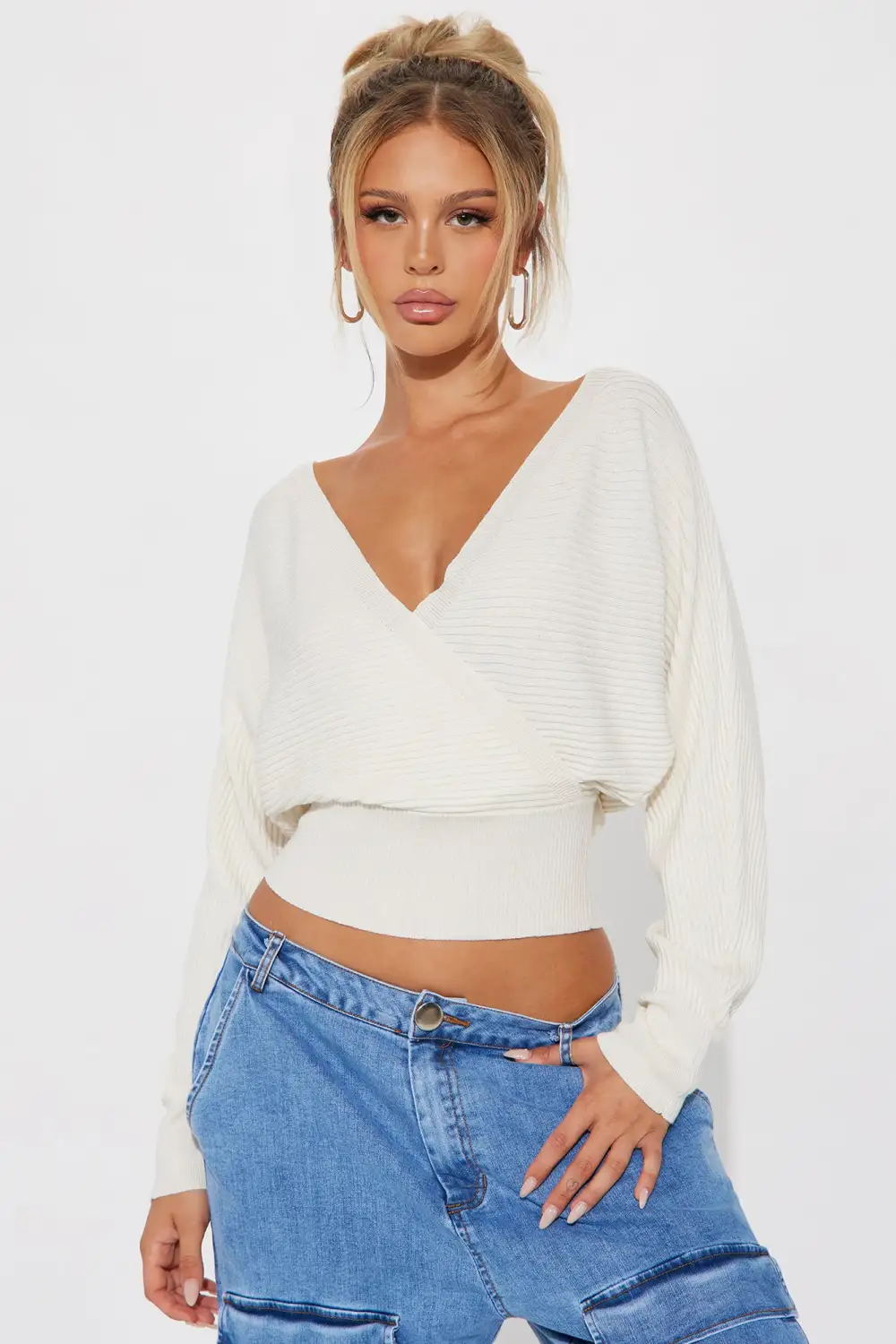 Seine Surplice Sweater - Off White