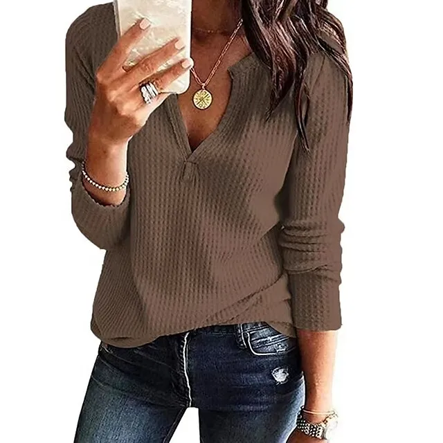 T shirt Tee Women's Black White Yellow Solid Colored Basic Street Daily Basic Round Neck S