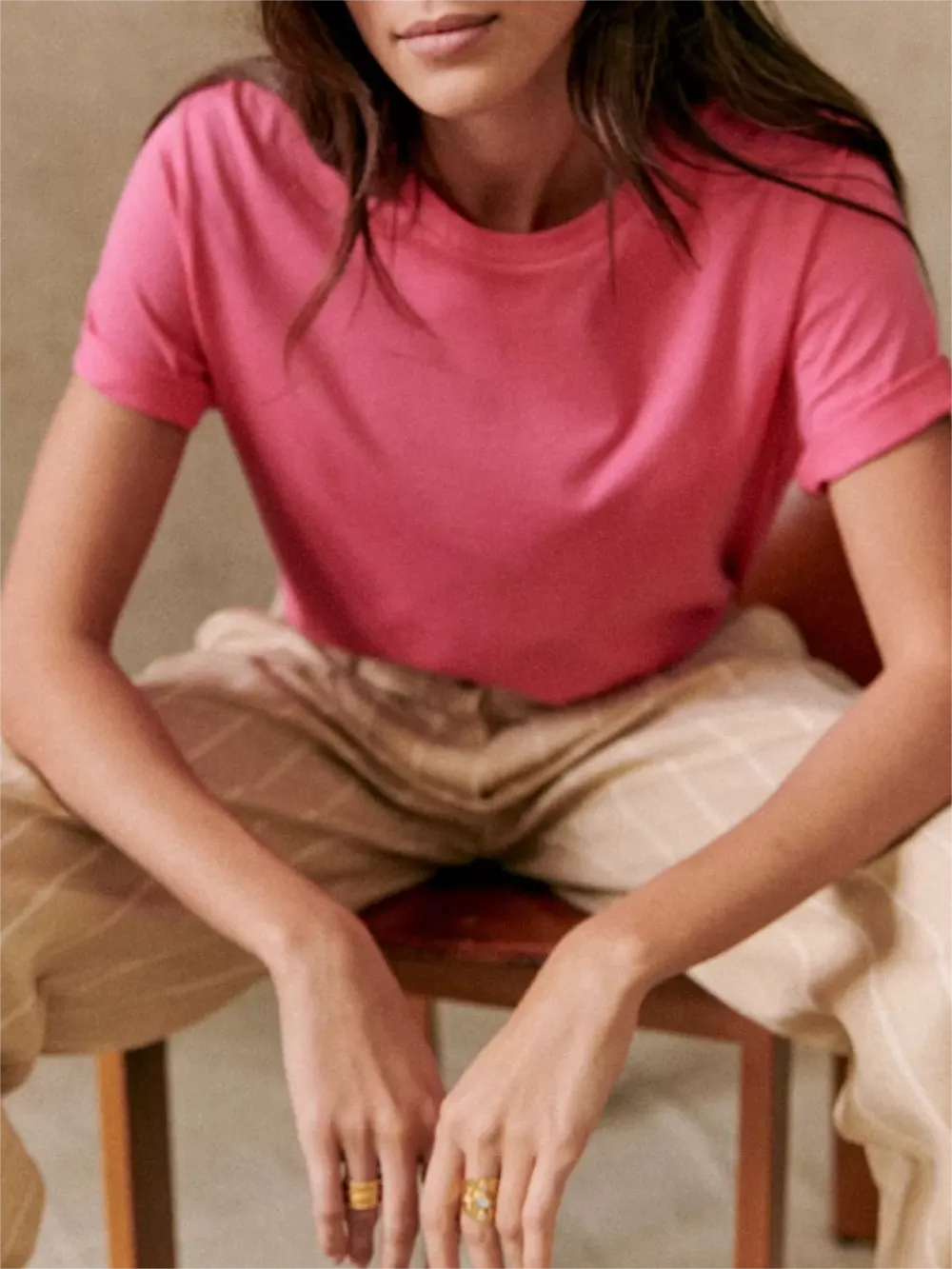 Slightly Oversized T-Shirt Pink