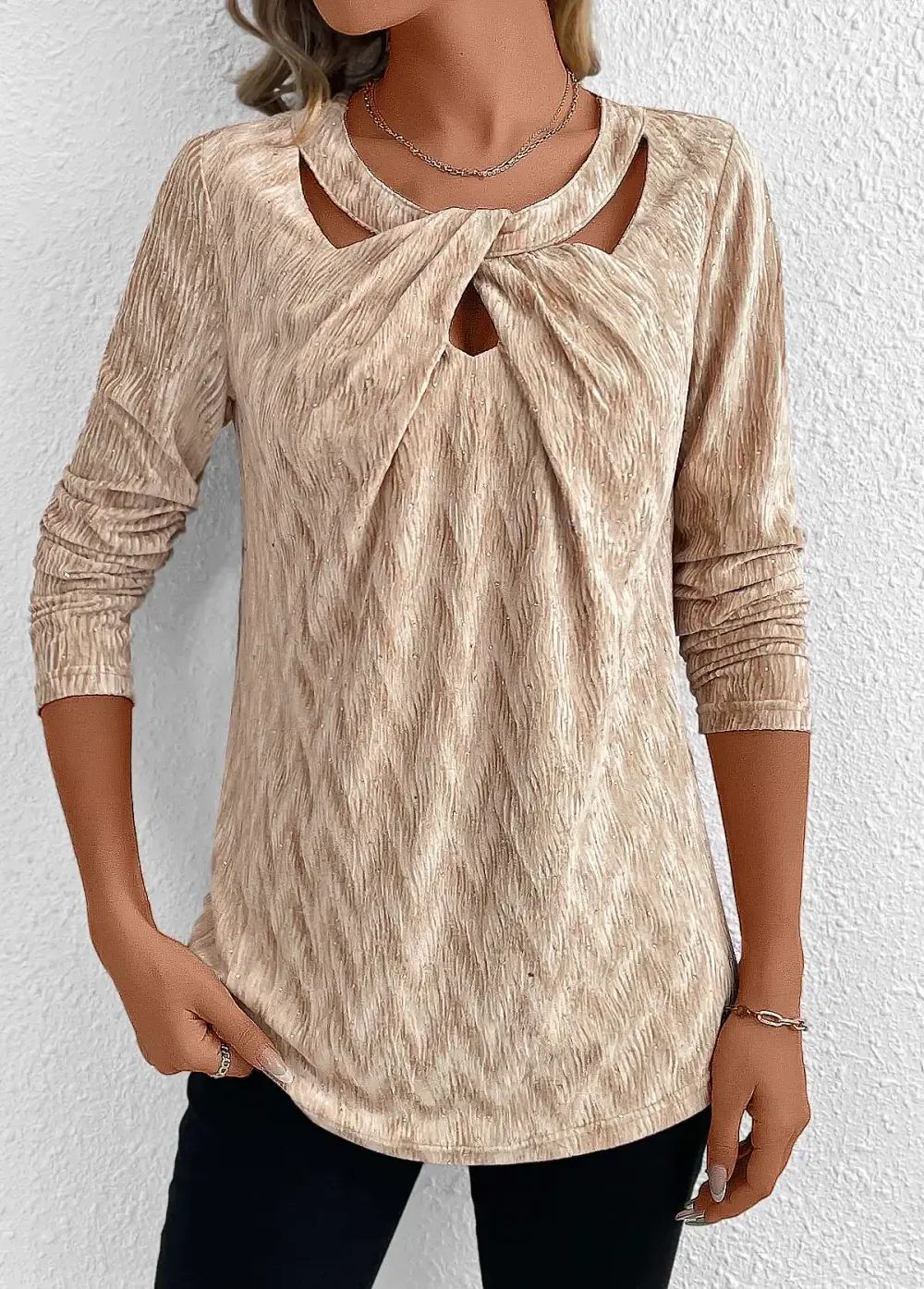 Champagne Velvet Long Sleeve T Shirt