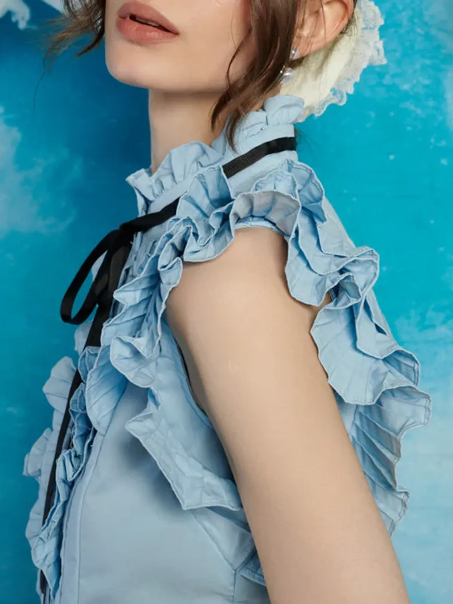 Casual Style Lasso Pleat Blouse