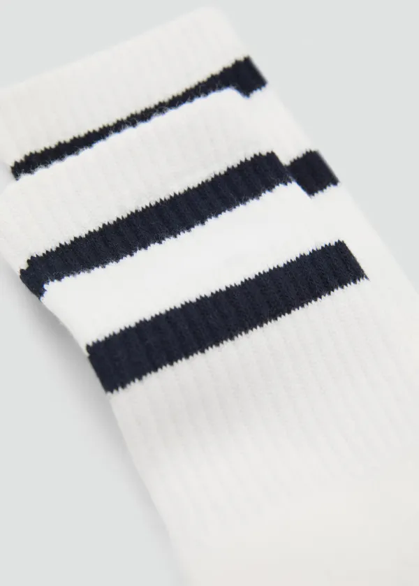 Casual Style Striped Socks