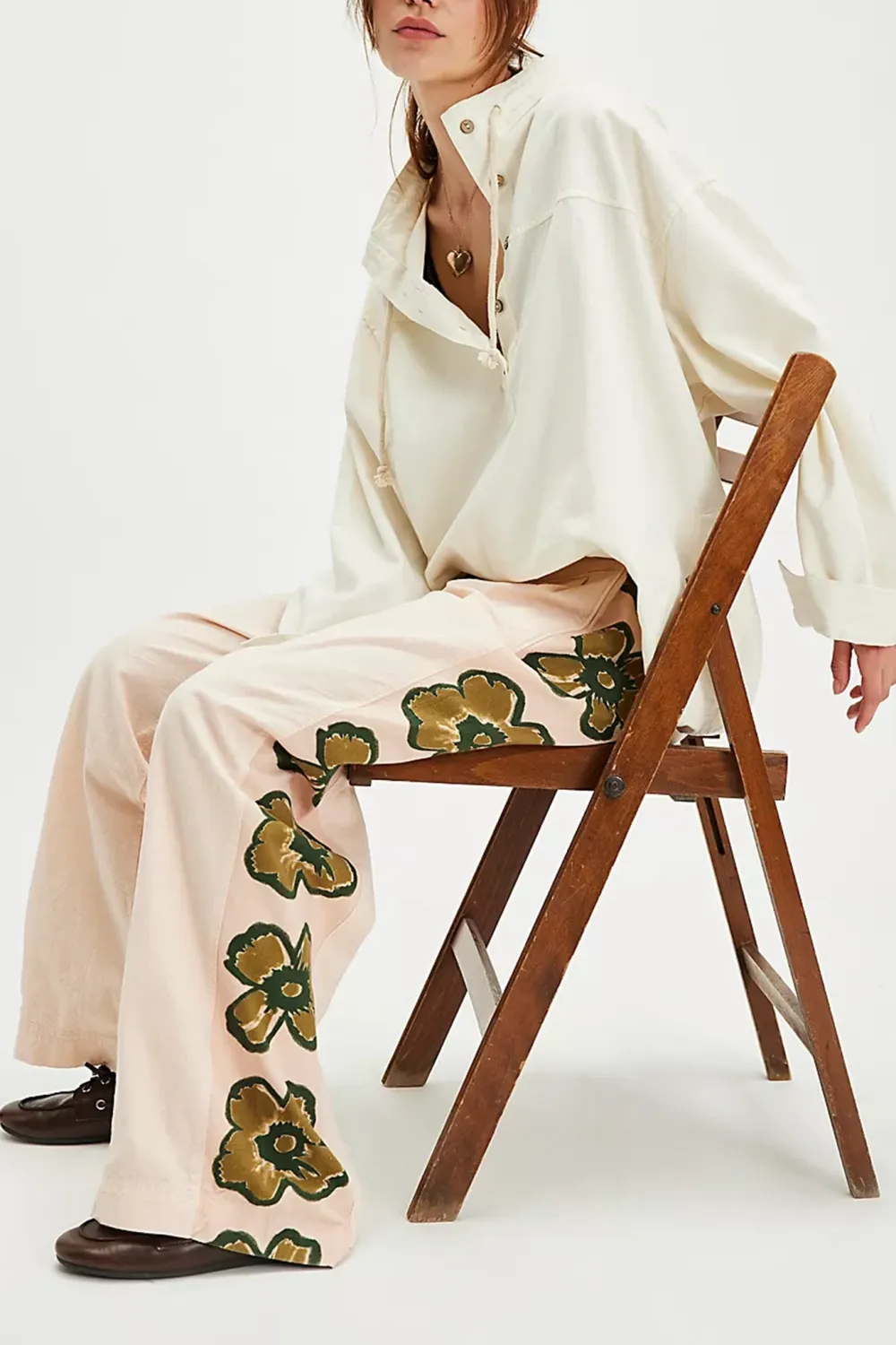 Drawstring Waist Wide Leg Pants