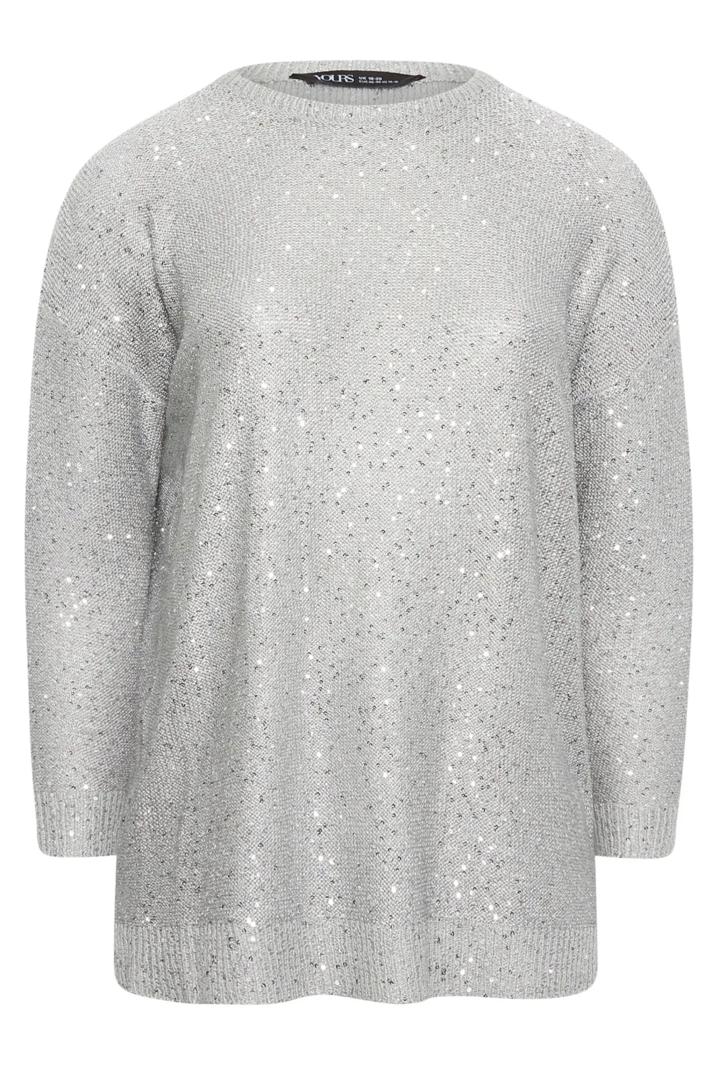 YOURS Curve Black Sequin Embellished Jumper