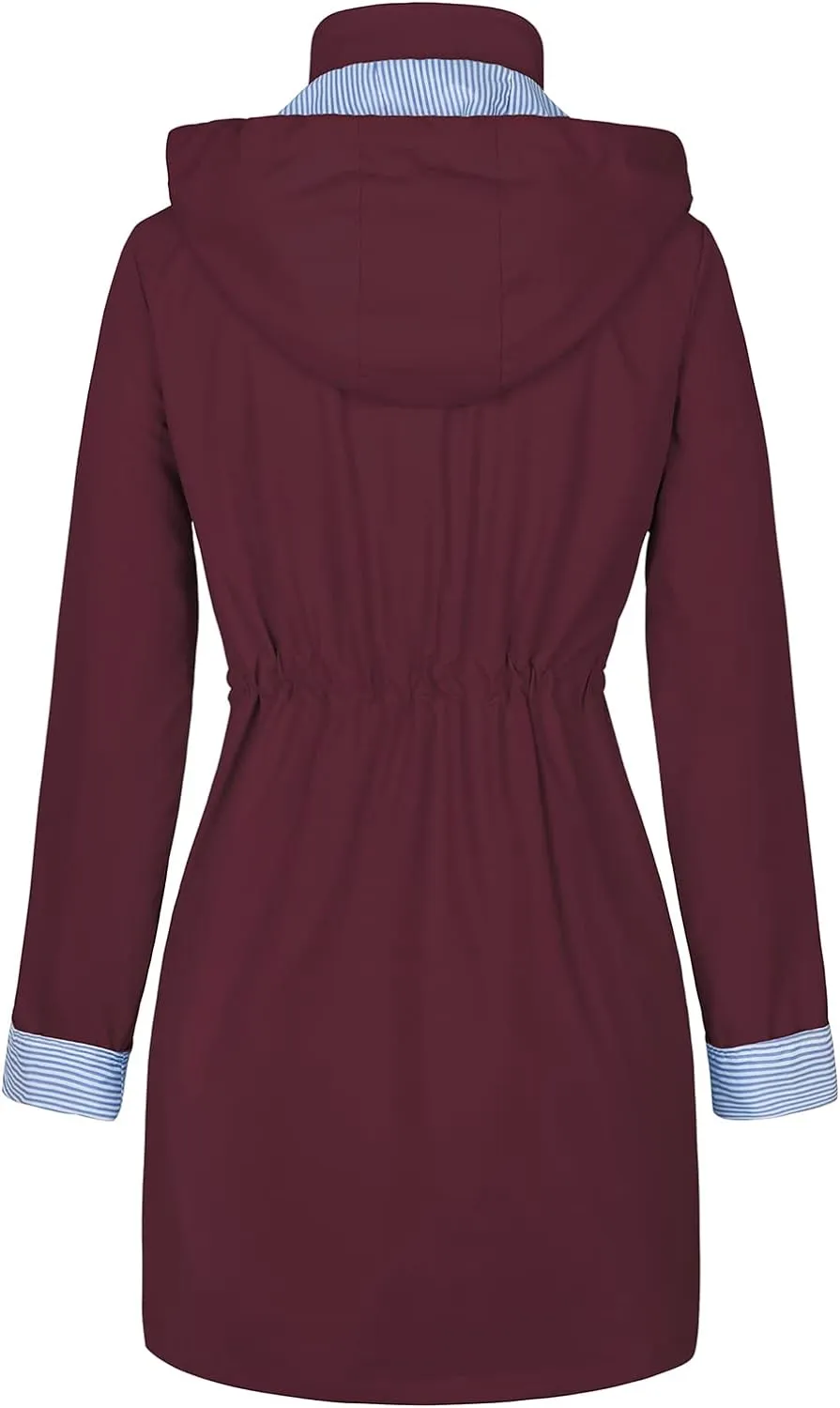 American Trends Rain Jackets for Women Waterproof with Hood Long Rain Coat Windbreaker Jacket