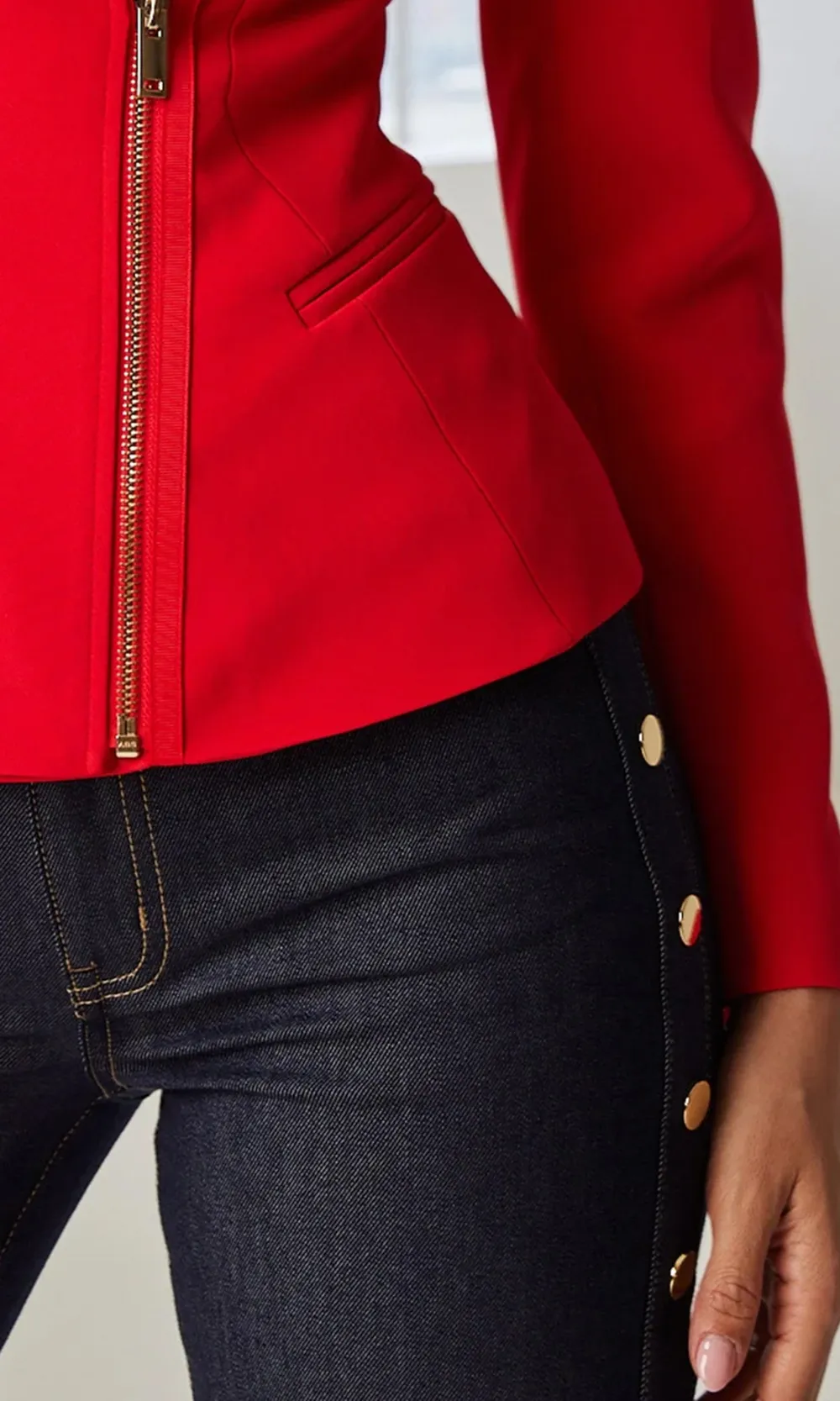 Side Snap Denim Pants