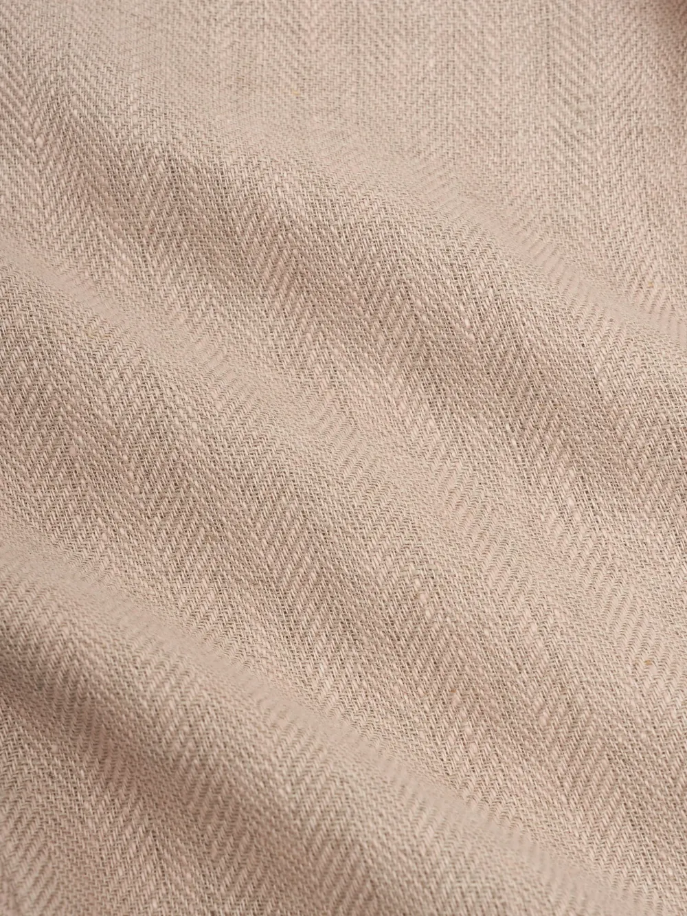 Pink Straight-Leg Belted Linen Trousers