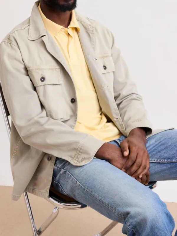 Men's Beige Cotton Jacket