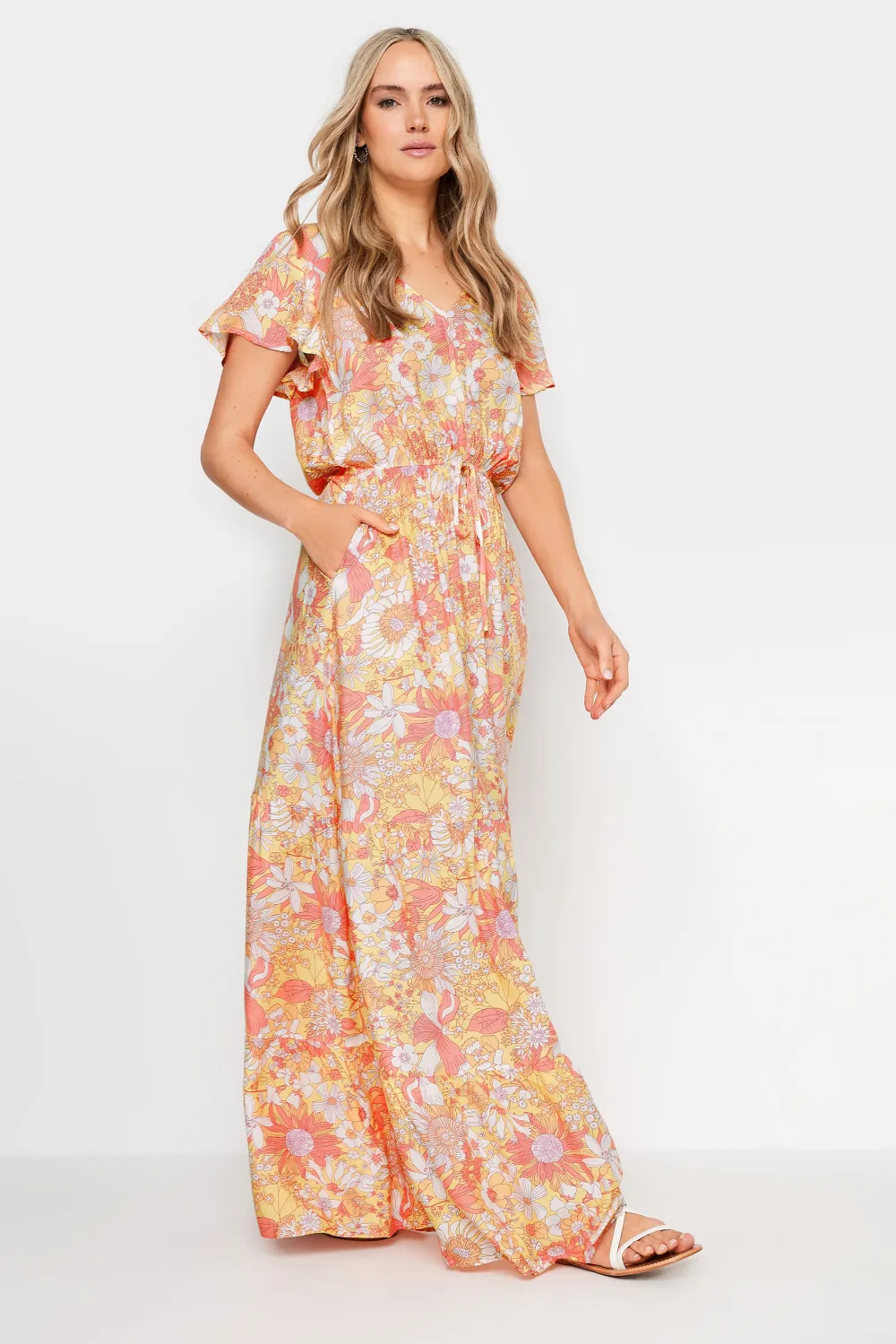 LTS Tall Yellow Floral Print Maxi Dress