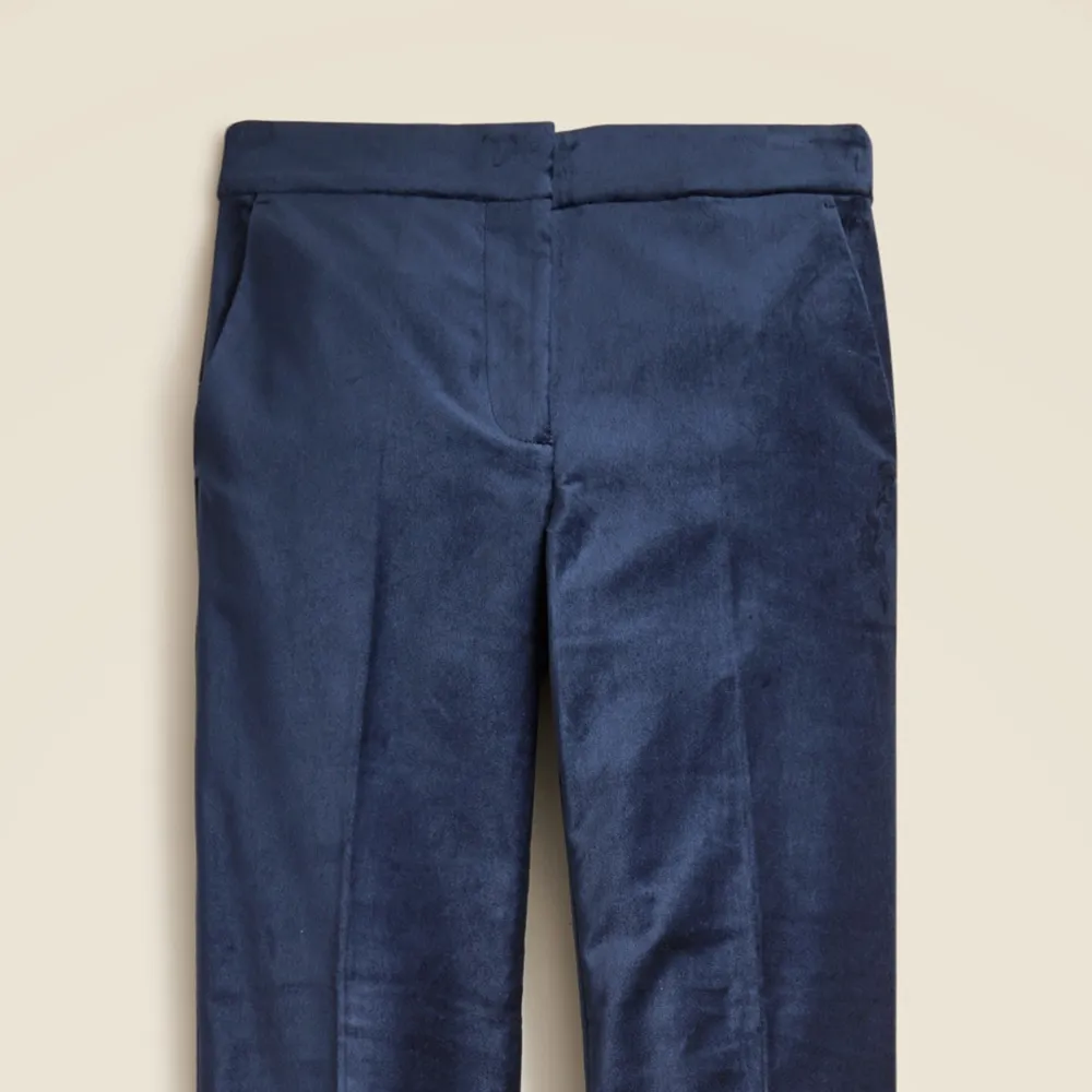 Stretch Cotton Velvet Slim Fit Pants