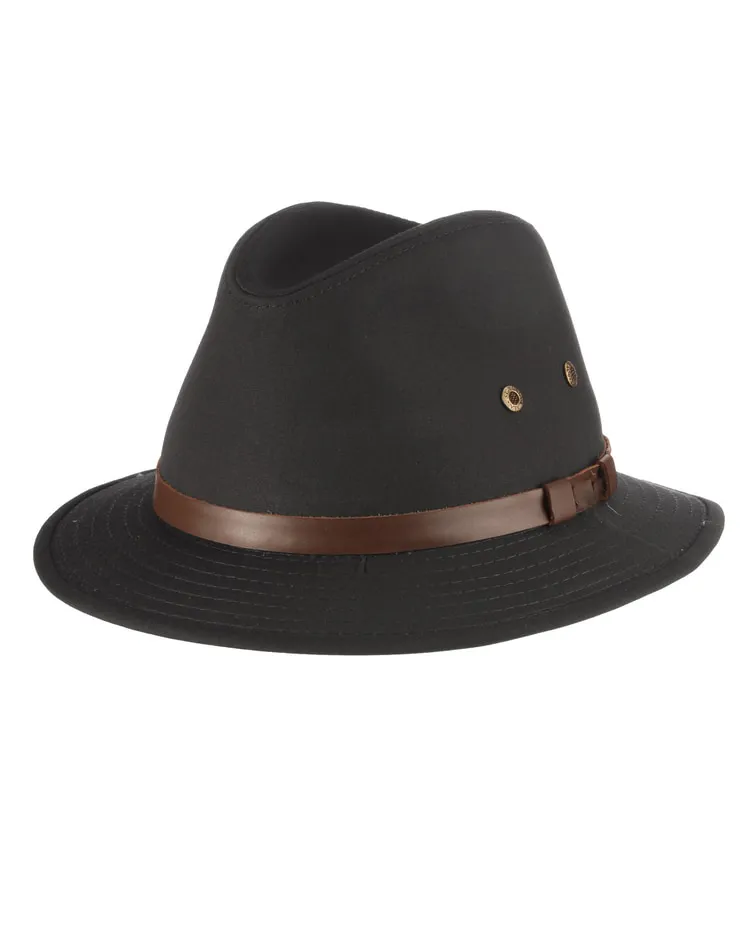 Natural Straw Fedora Hat with Leather Band