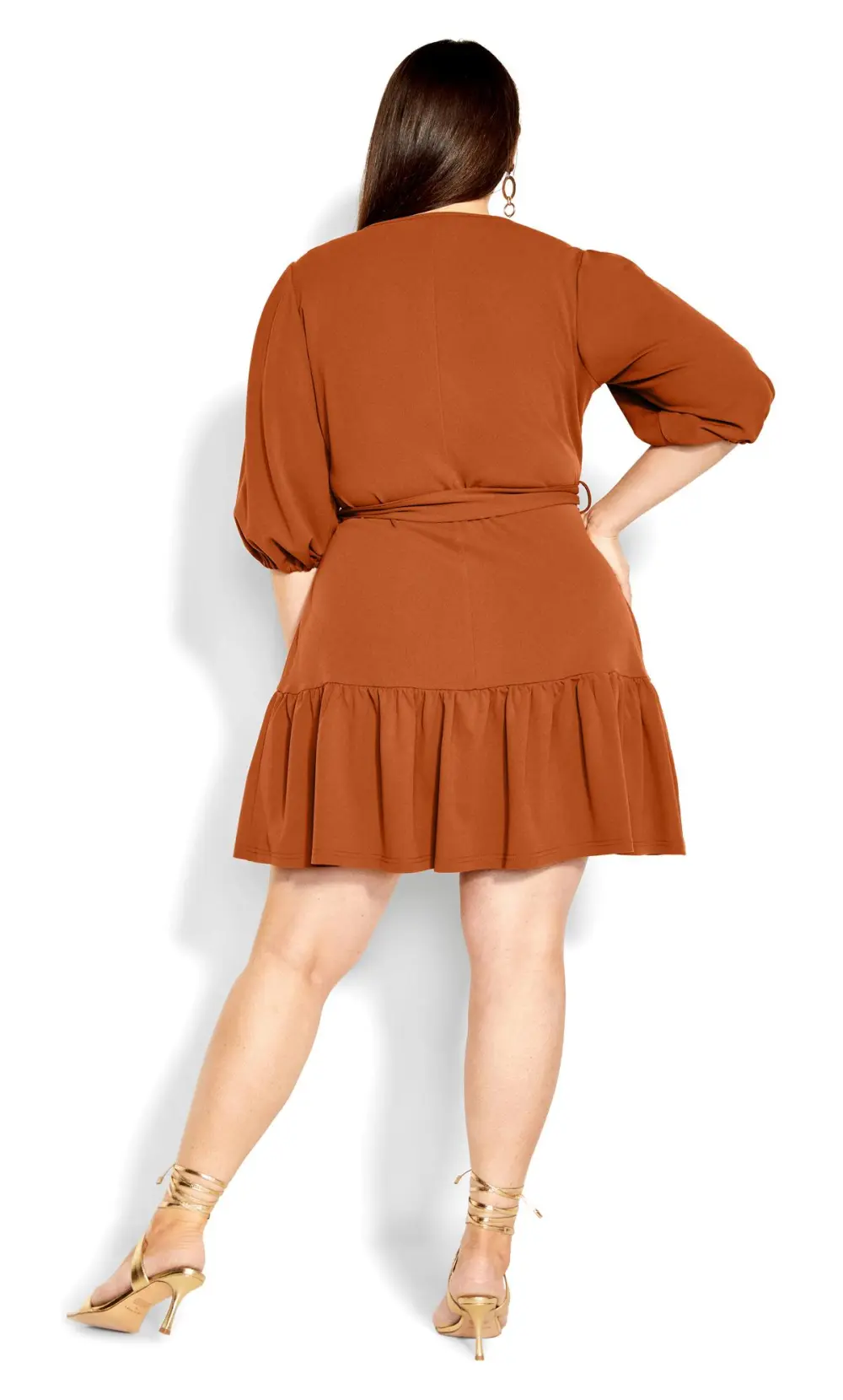 Evans Orange Love Me Knot Dress