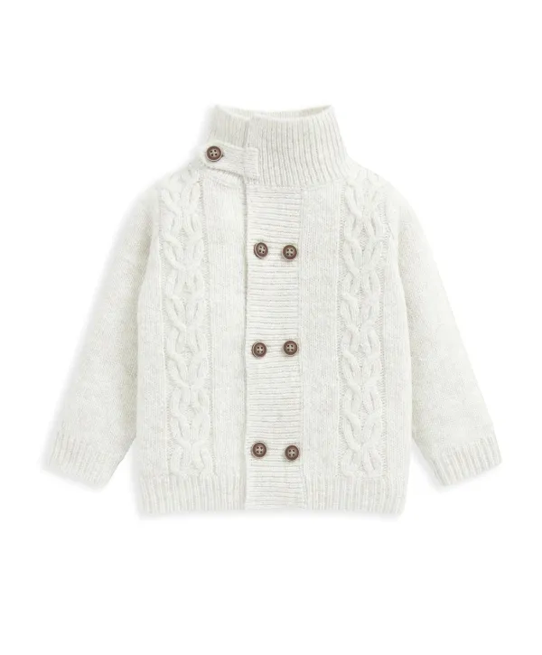 Cable Knit Cardigan - Oatmeal