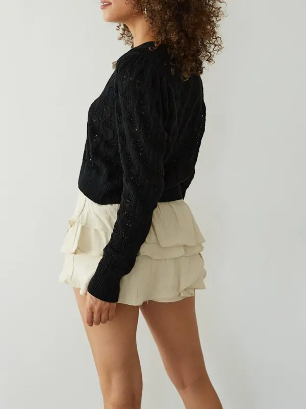 Rory Crochet Bow Cardigan