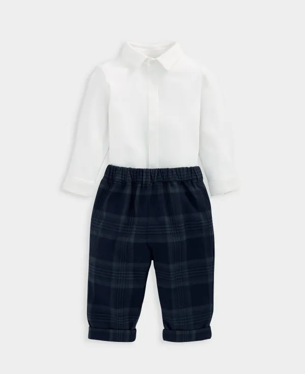 Woven Check Trousers & Bodysuit