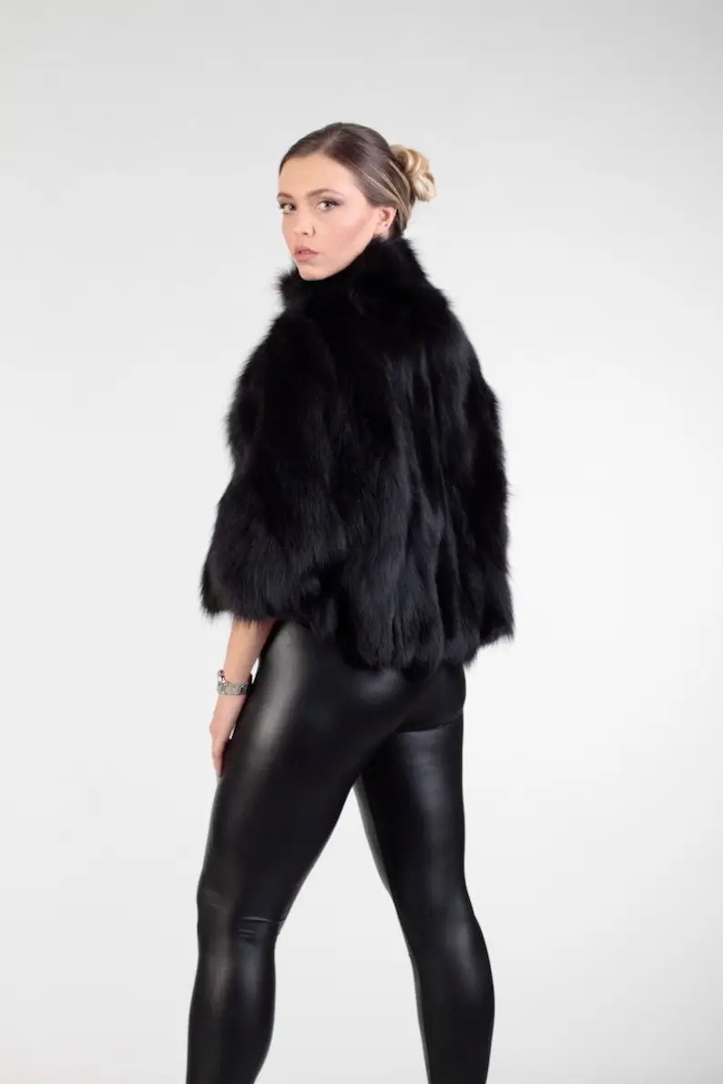 Black Fox Fur coat