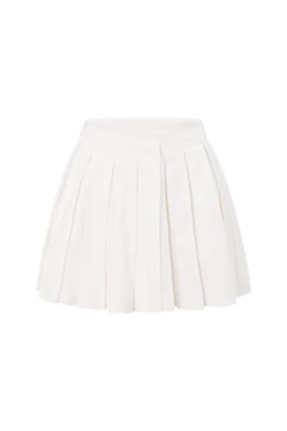 Cotton Pleated Mini Skirt