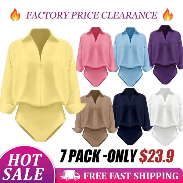 Women's Collared Long Sleeve Bodysuit