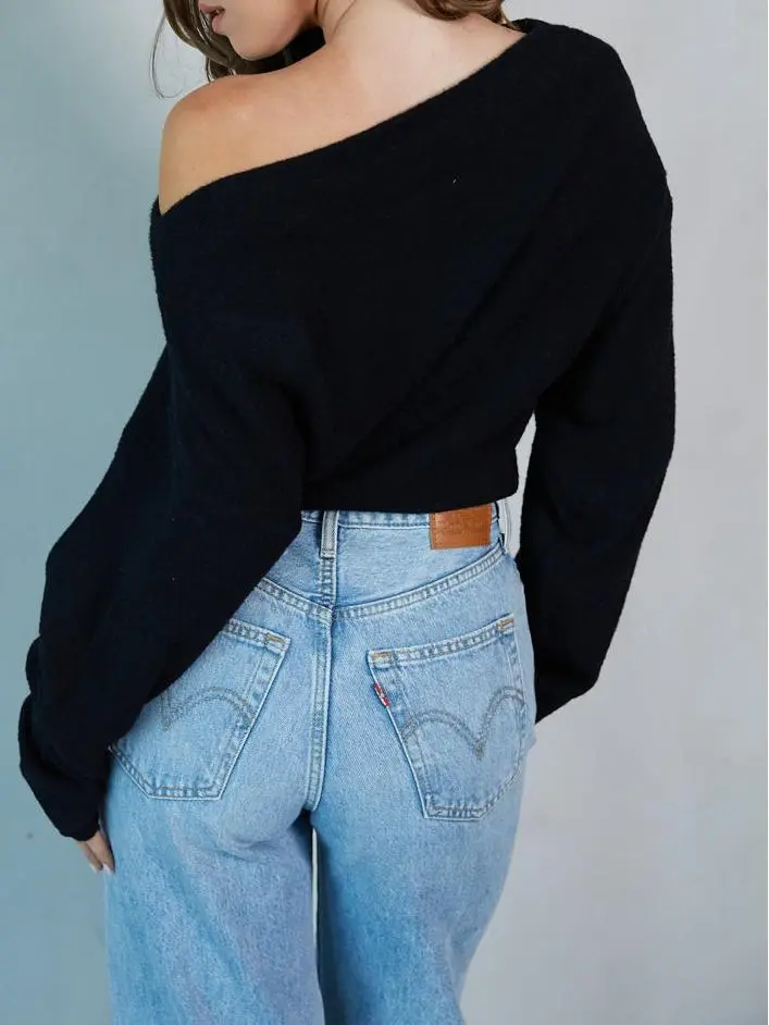 Off The Shoulder Knit Sweater