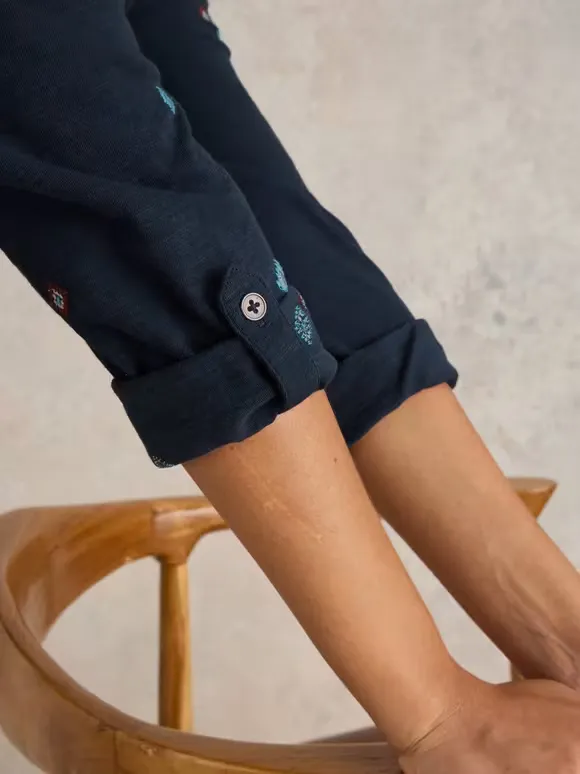 Embroidered Collar Shirt