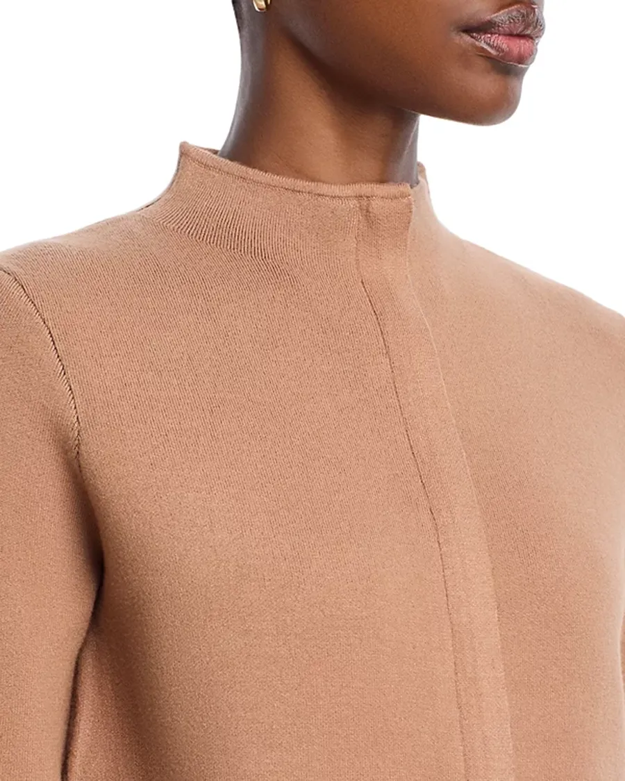 Long Sleeves Funnel Neck Coat