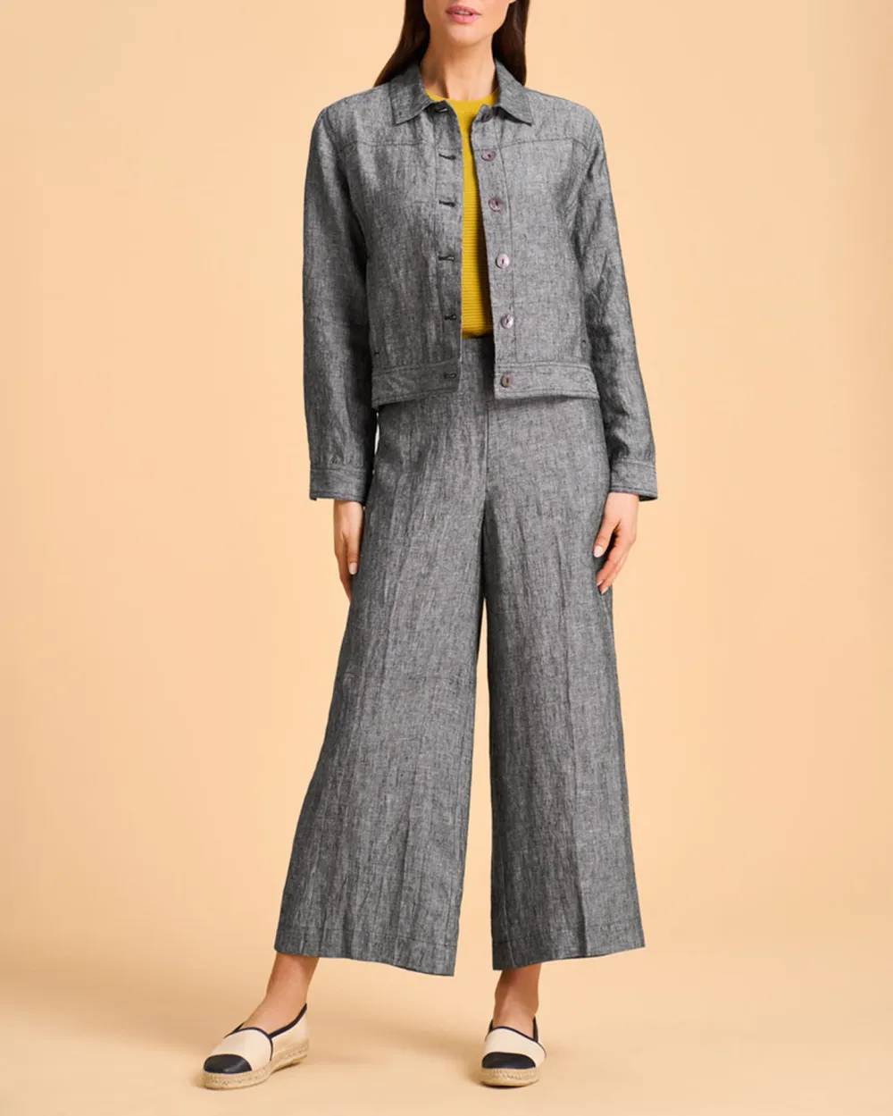 Timeless Linen Jacket - Charcoal