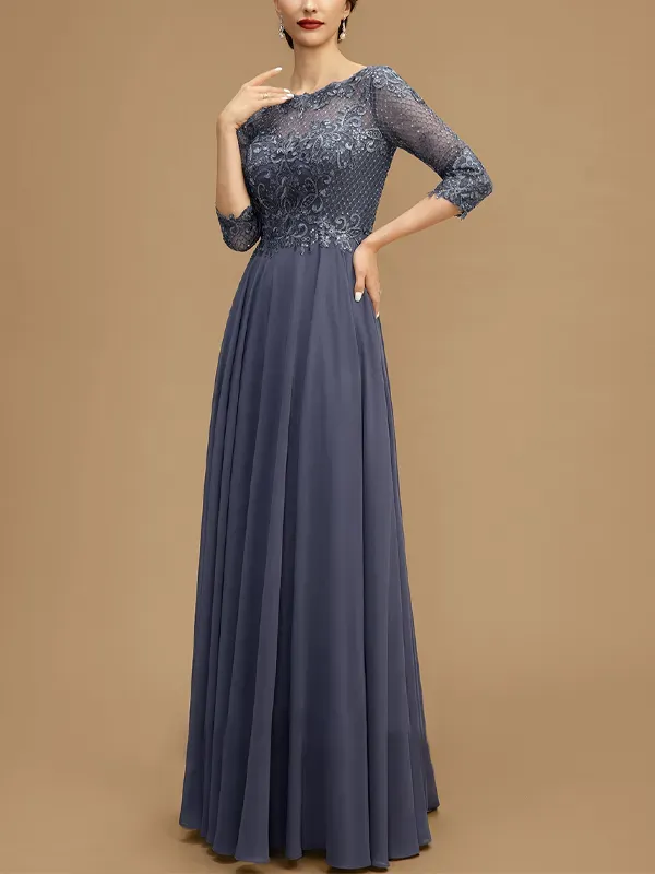 Lace Solid Color Maxi Dress