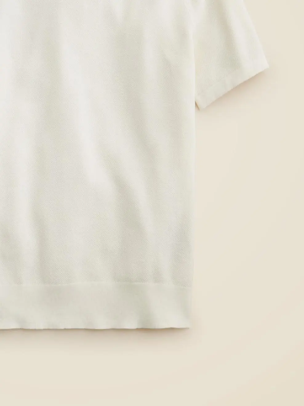 White Short Sleeve Knit Sweater