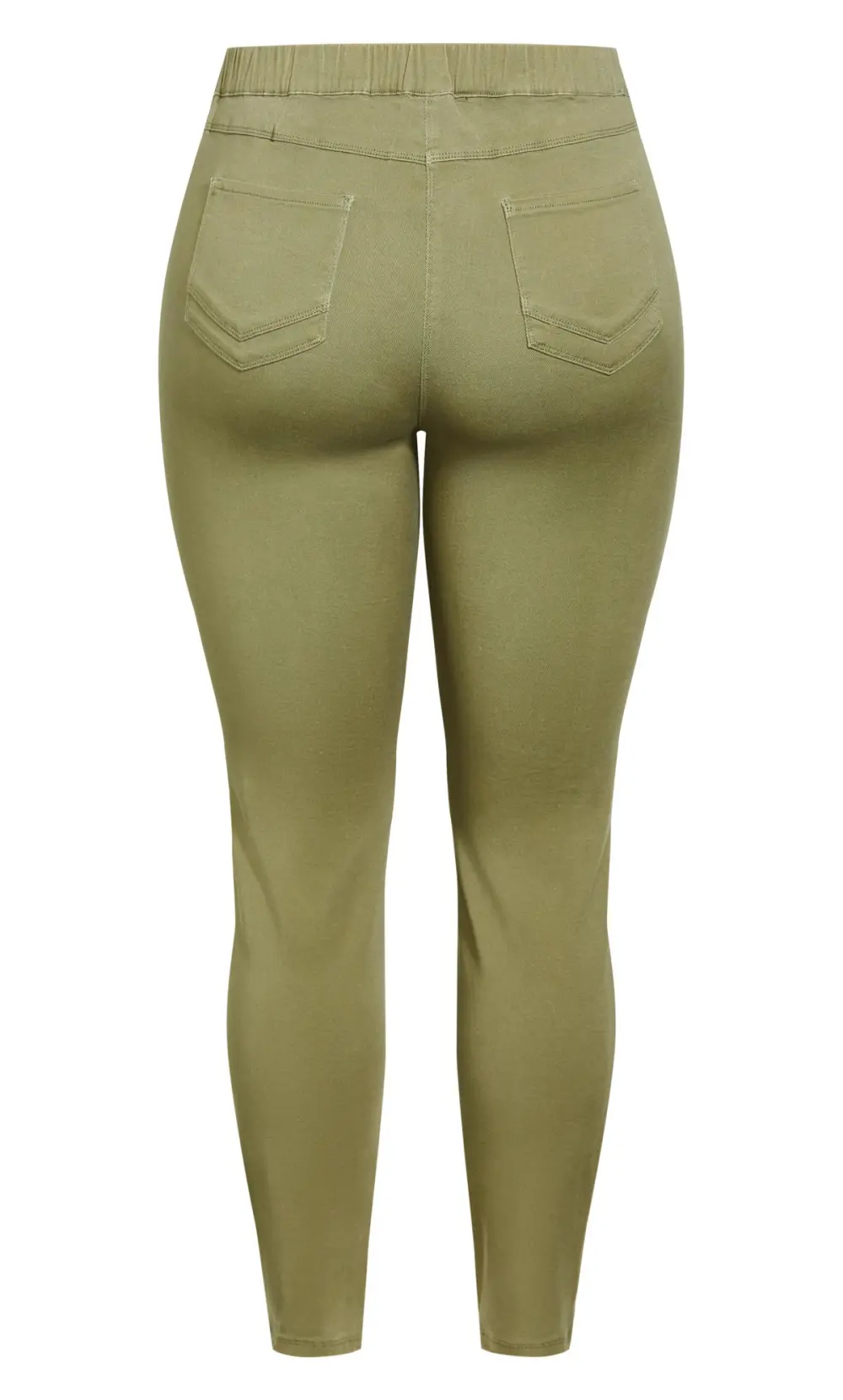 Evans Khaki Green Pull On Jeggings