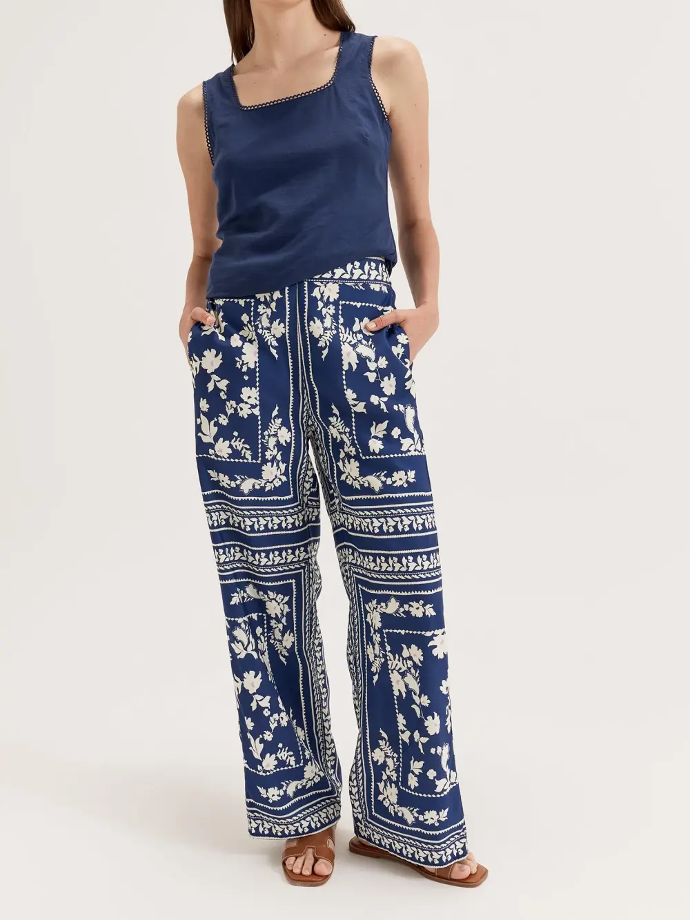 Deep Sea Blue Art Graphic Pants