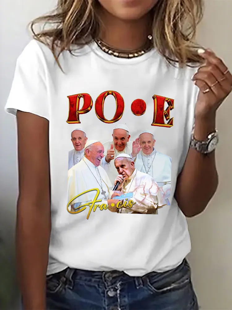 Women's Thank You Father 1936-2025 Print Short Sleeve Round Neck Cotton T-Shirt