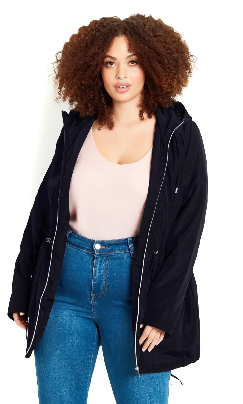 Evans Navy Lightweight Hooded Jacket